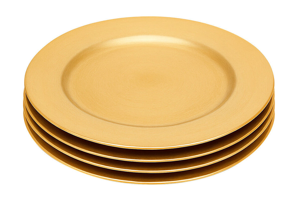 Gold Finish Flat Style Charger Plate
