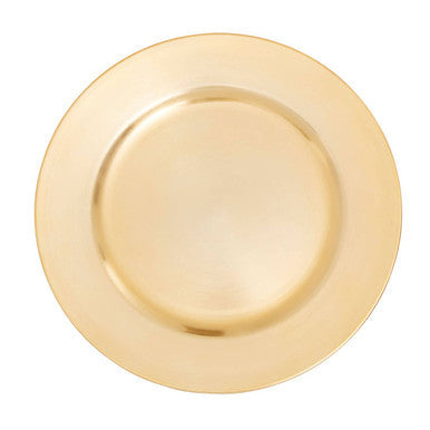 Gold Finish Flat Style Charger Plate