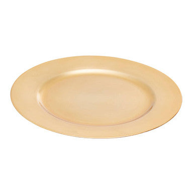 Gold Finish Flat Style Charger Plate