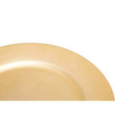 Gold Finish Flat Style Charger Plate