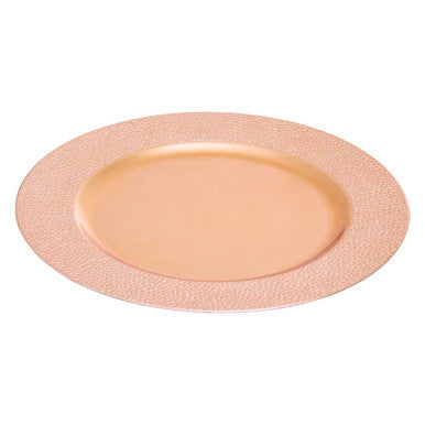 Rose Gold Pebble Effect Charger Plate
