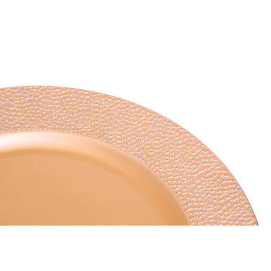 Rose Gold Pebble Effect Charger Plate