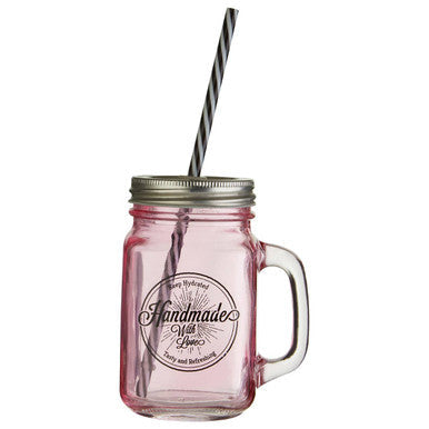 Pink Square Mason Jar Mug