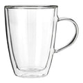 Clear Borosilicate Glass 330ml Mug with Double Wall Design