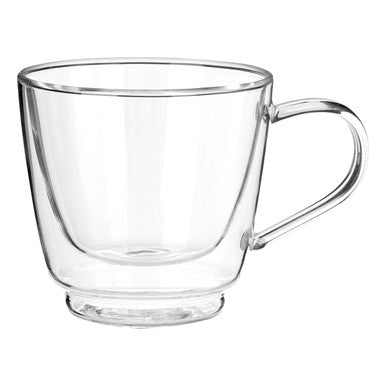 Clear Borosilicate Glass 190ml Mug with Double Wall Design