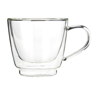 Clear Borosilicate Glass 190ml Mug with Double Wall Design