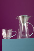Clear Borosilicate Glass 190ml Mug with Double Wall Design