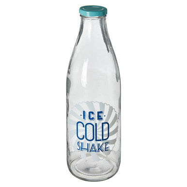 Glass Milk Bottle with Screw Cap