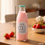 Glass Milk Bottle with Screw Cap