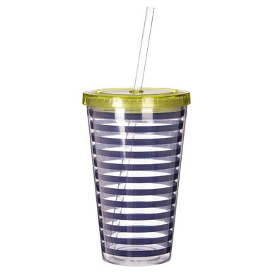 Stripe 450ml Drinks Cup