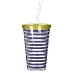 Stripe 450ml Drinks Cup