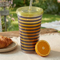 Stripe 450ml Drinks Cup