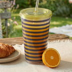 Stripe 450ml Drinks Cup