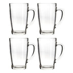 Clear Tall Glass Mugs Set of 4