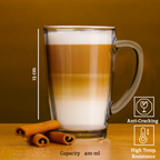 Clear Tall Glass Mugs Set of 4