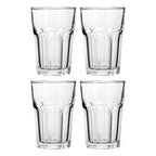 Set of 4 Clear Glass Tumblers 360ml