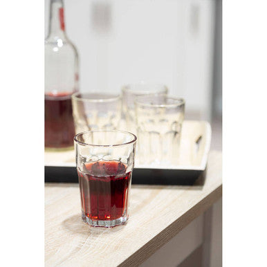 Set of 4 Clear Glass Tumblers 360ml