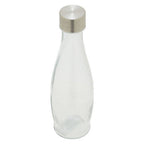 Clear Glass 550ml Bottle with Metal Lid