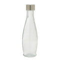 Clear Glass 550ml Bottle with Metal Lid