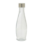 Clear Glass 550ml Bottle with Metal Lid
