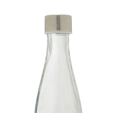 Clear Glass 550ml Bottle with Metal Lid