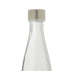 Clear Glass 550ml Bottle with Metal Lid