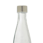 Clear Glass 550ml Bottle with Metal Lid