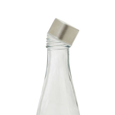 Clear Glass 550ml Bottle with Metal Lid