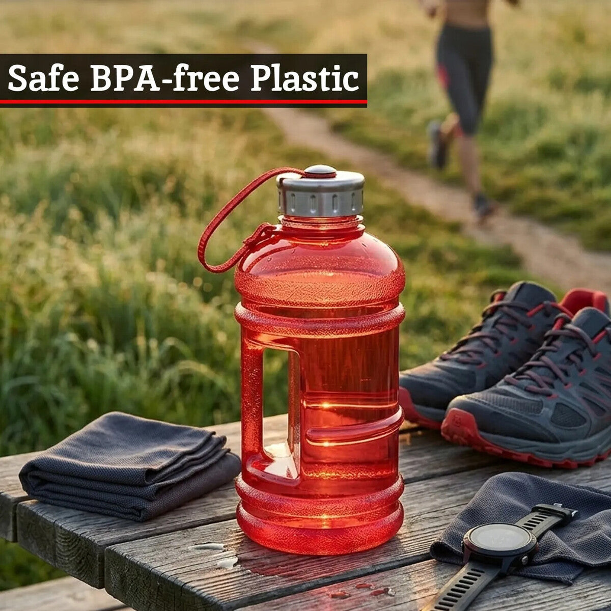 Red 1000ml Sports Drinking Bottle