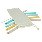 Set of 4 Silicone Straws