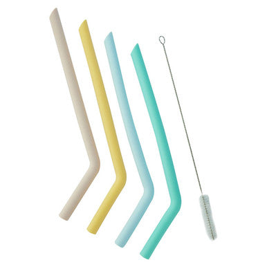 Set of 4 Silicone Straws