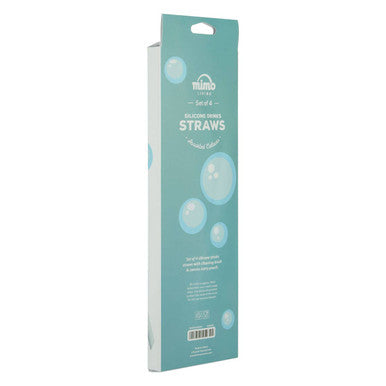 Set of 4 Silicone Straws