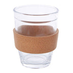 Glass Mug with Red Silicone Lid
