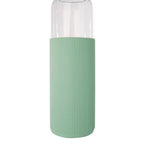 Glass Bottle with Mint Silicone Sleeve