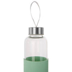 Glass Bottle with Mint Silicone Sleeve