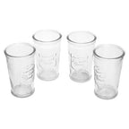 Embossed Glass Bottle Set with Four Glasses