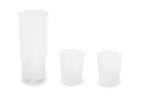 Ribbed Glass and Jug Three Piece Set