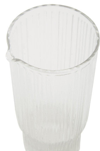 Ribbed Glass and Jug Three Piece Set