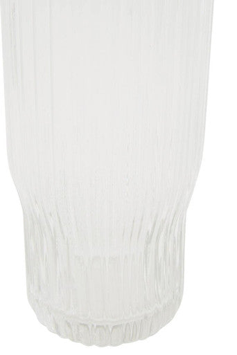 Ribbed Glass and Jug Three Piece Set
