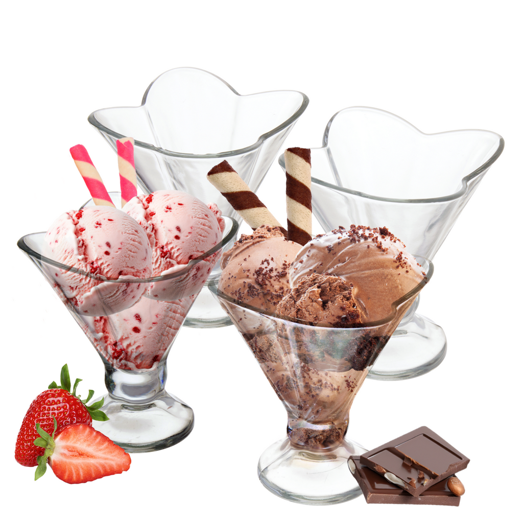Set of Four Flora Sundae Dishes