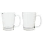 Set of Four Glass Clear Glass Mugs