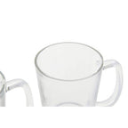Set of Four Glass Clear Glass Mugs