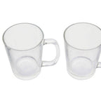 Set of Four Glass Clear Glass Mugs