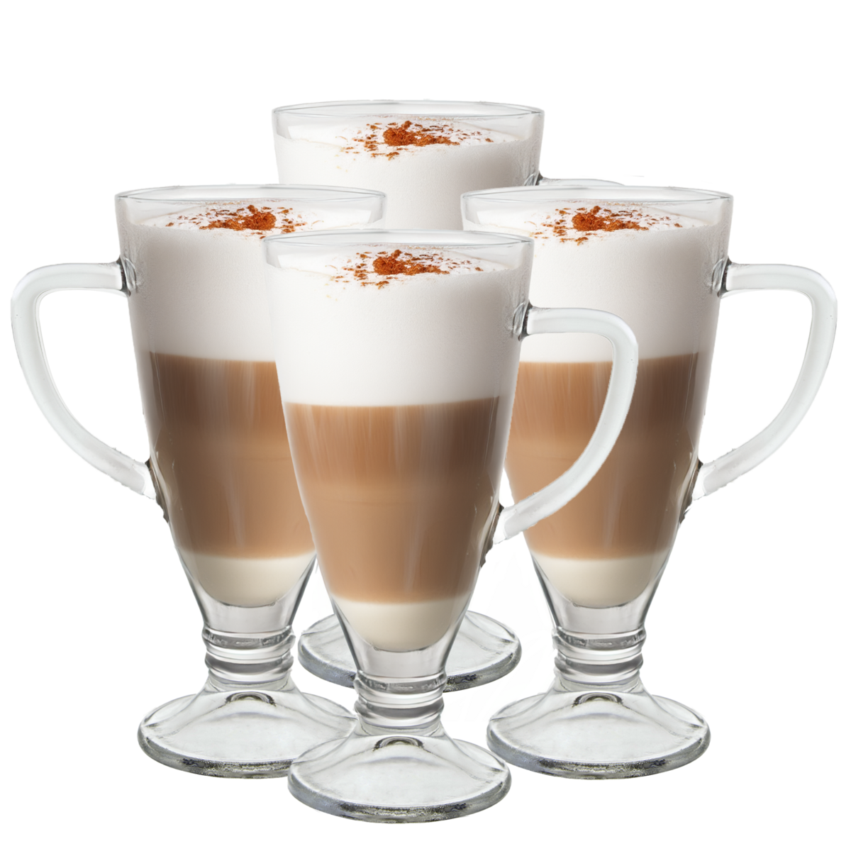 Set of Four Latte Glasses