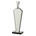 Large Mirrored Silver Tapered Candle Holder