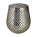 Silver Large Glass Candle Holder