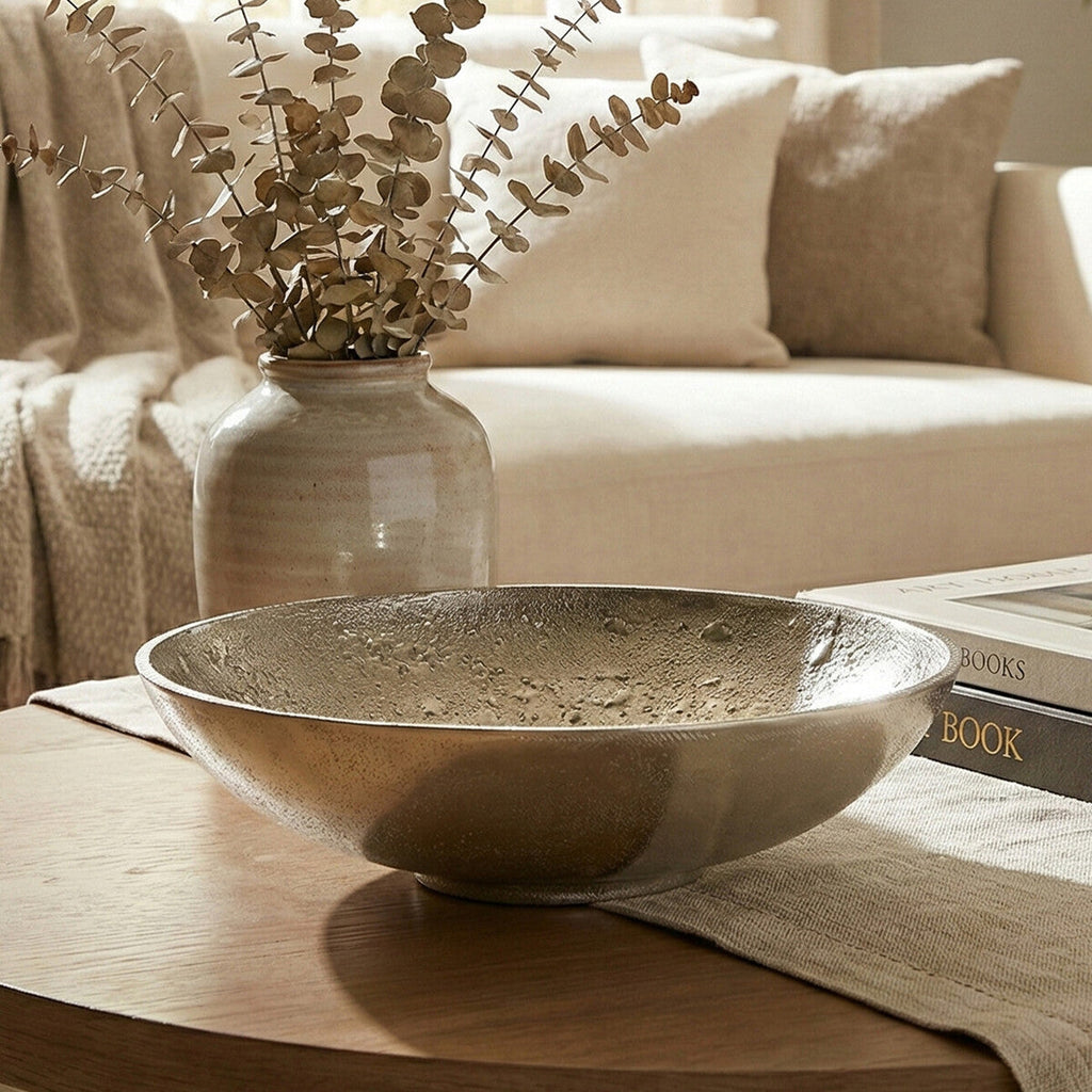 Large Nickel Finish Bowl
