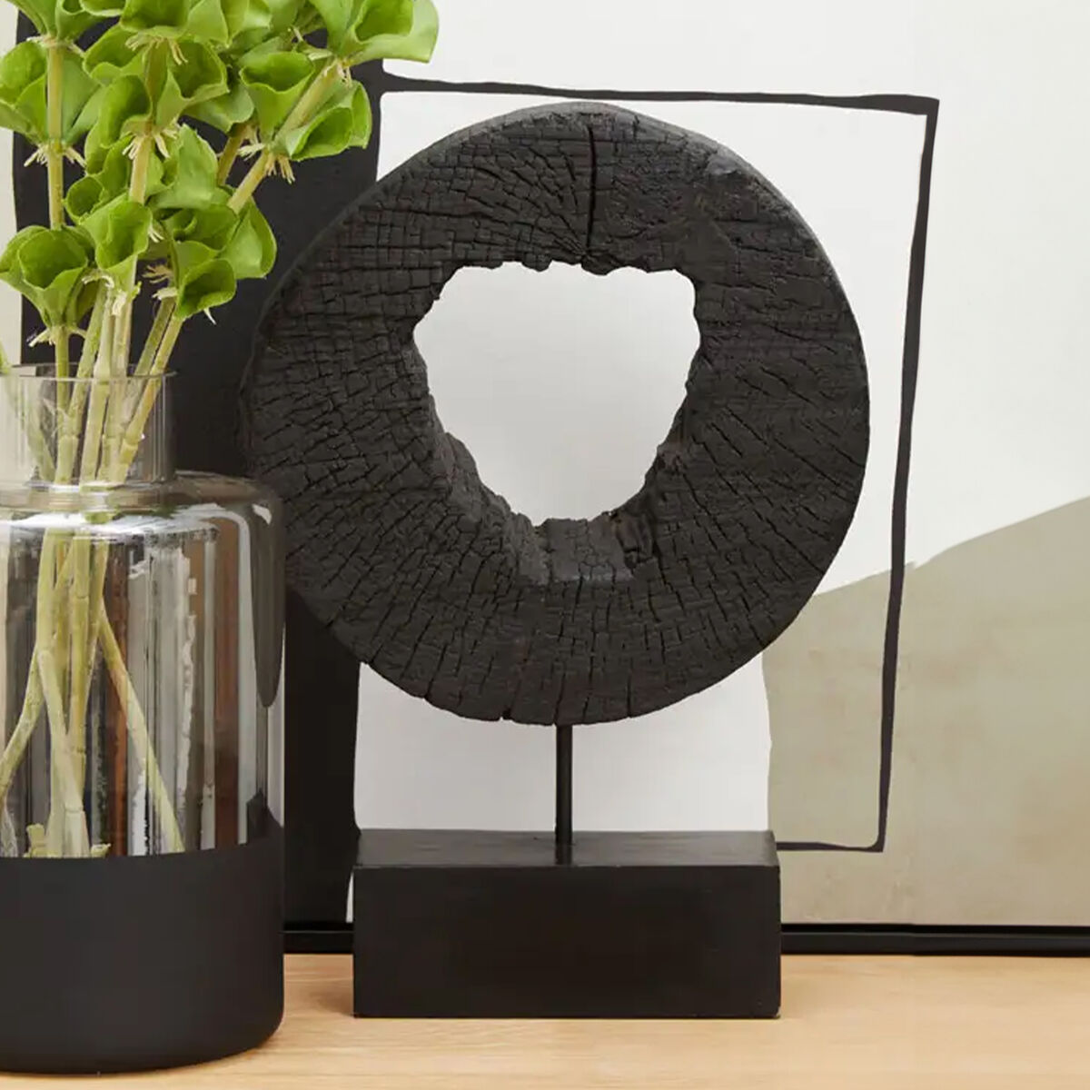 Small Rustic Mango Wood Sculpture on Stand