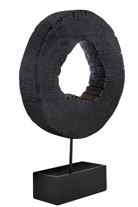 Large Rustic Mango Wood Sculpture on Stand