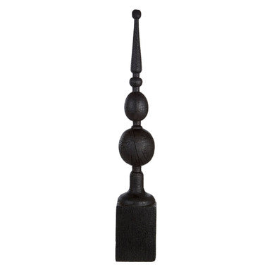 Black Rustic Mango Wood Finial Sculpture | Fidel